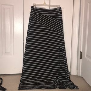 striped maxi skirt